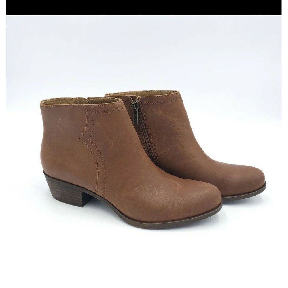 LUCKY BRAND Balexa Brown Leather Booties